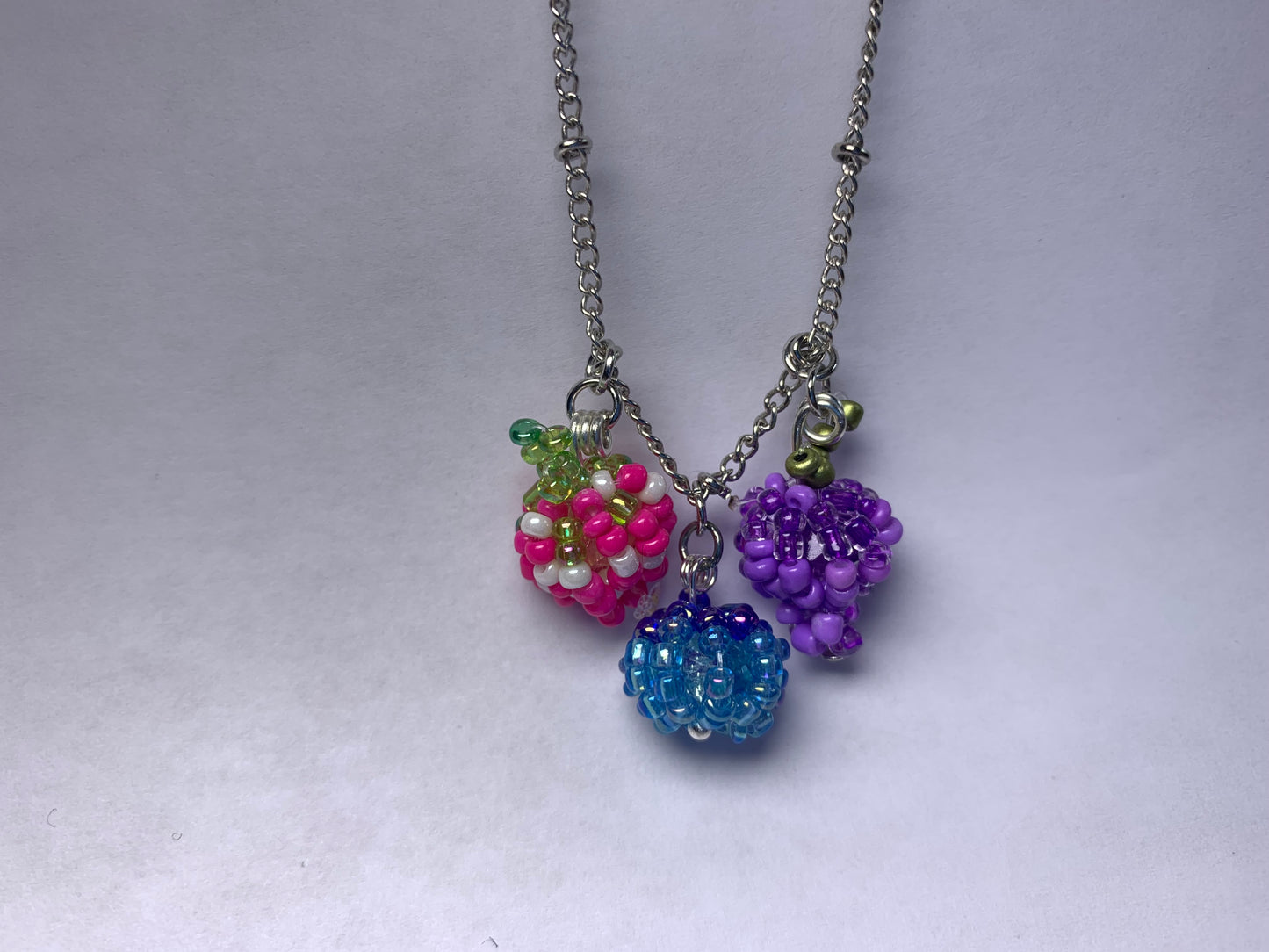 Beaded fruit charms