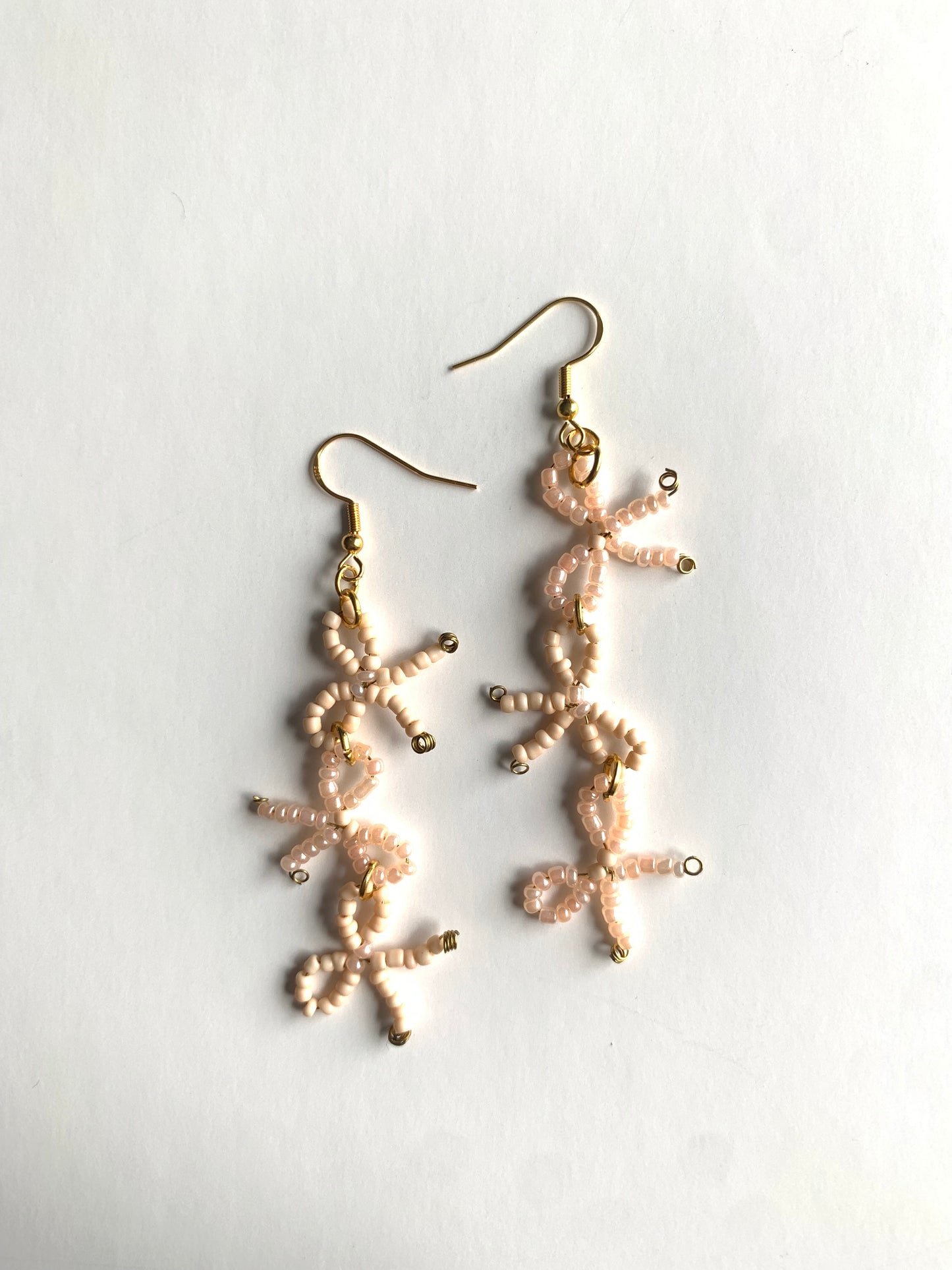 Beaded bow earrings