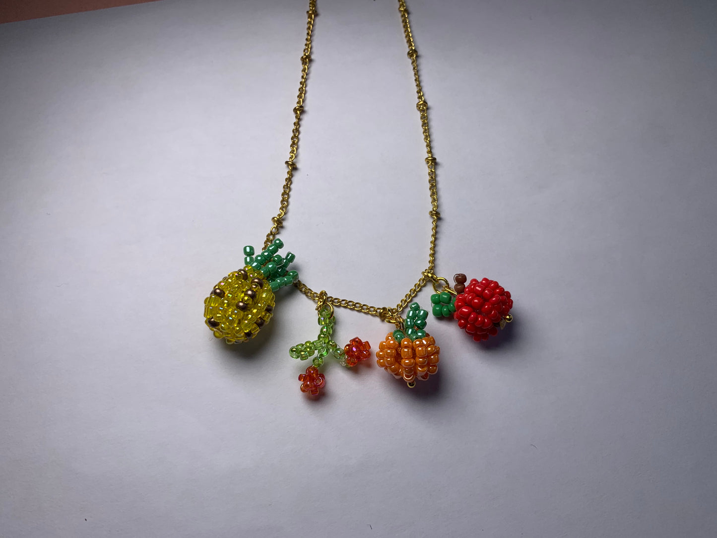 Beaded fruit charms
