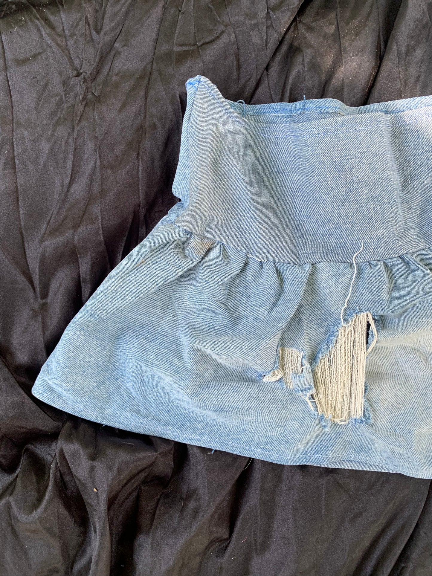 Jean Babydoll tube top