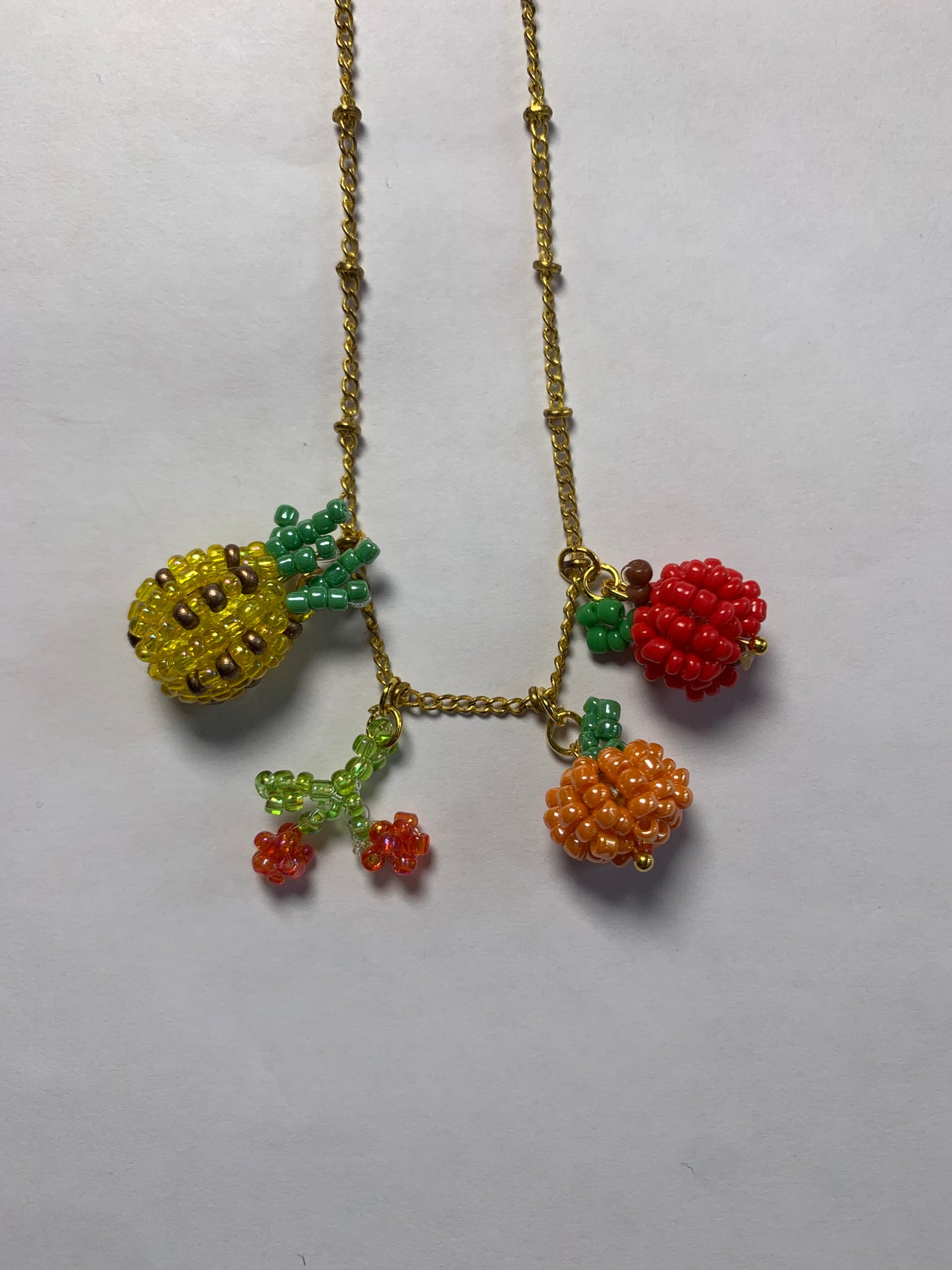 Beaded fruit charms