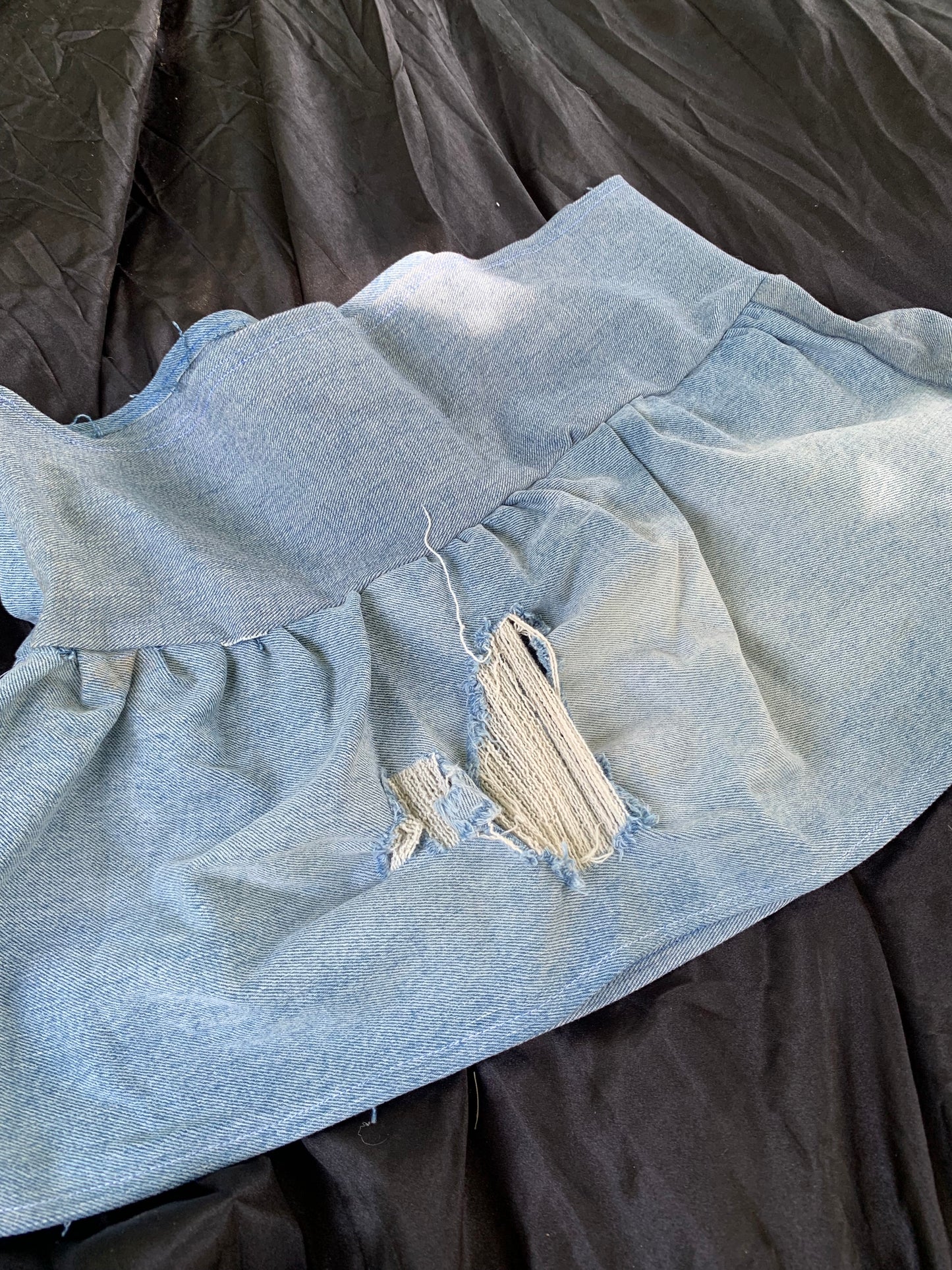 Jean Babydoll tube top