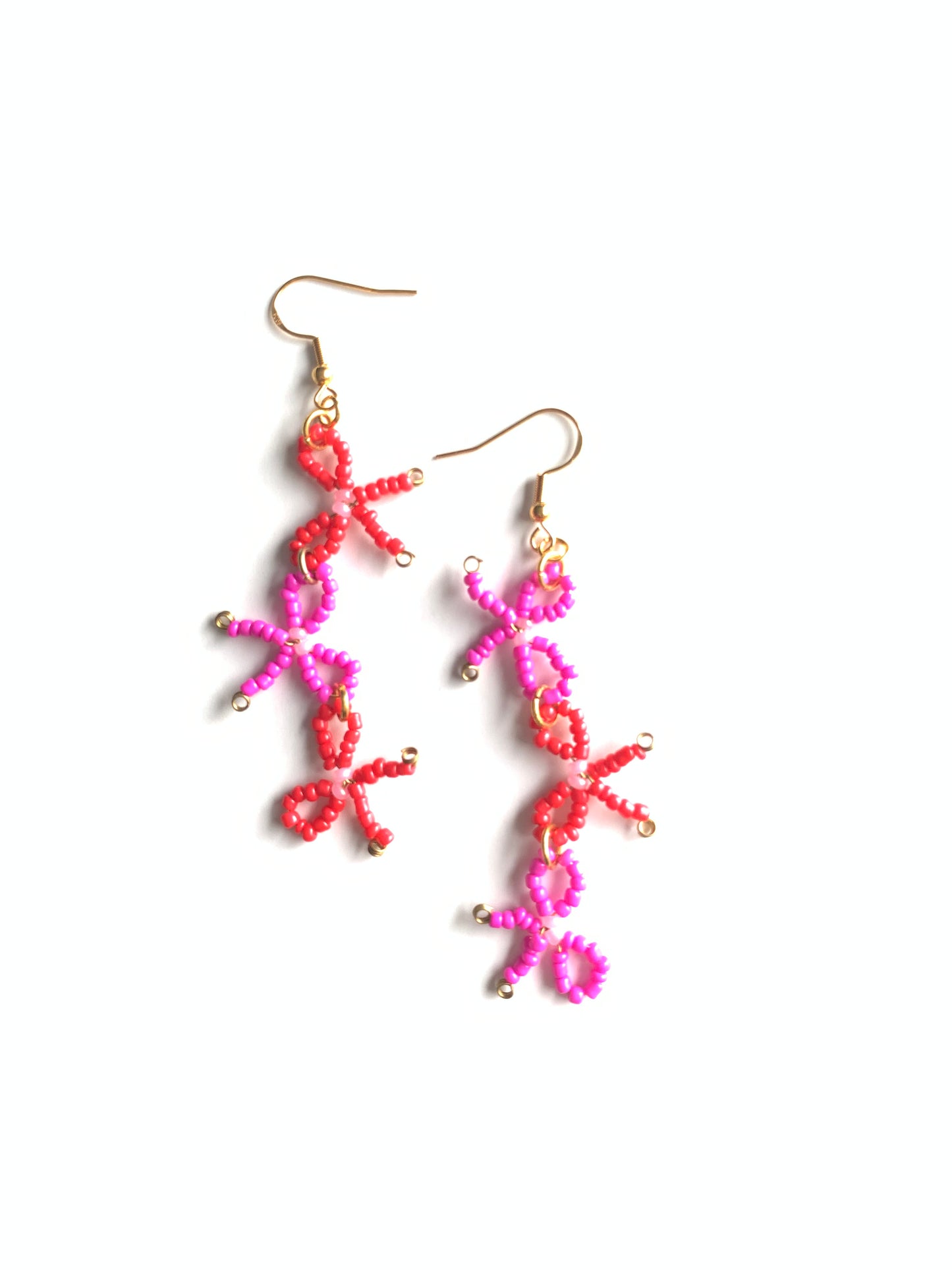 Beaded bow earrings
