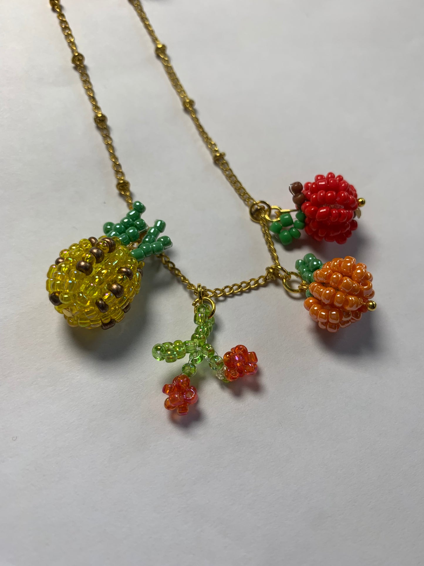 Beaded fruit charms