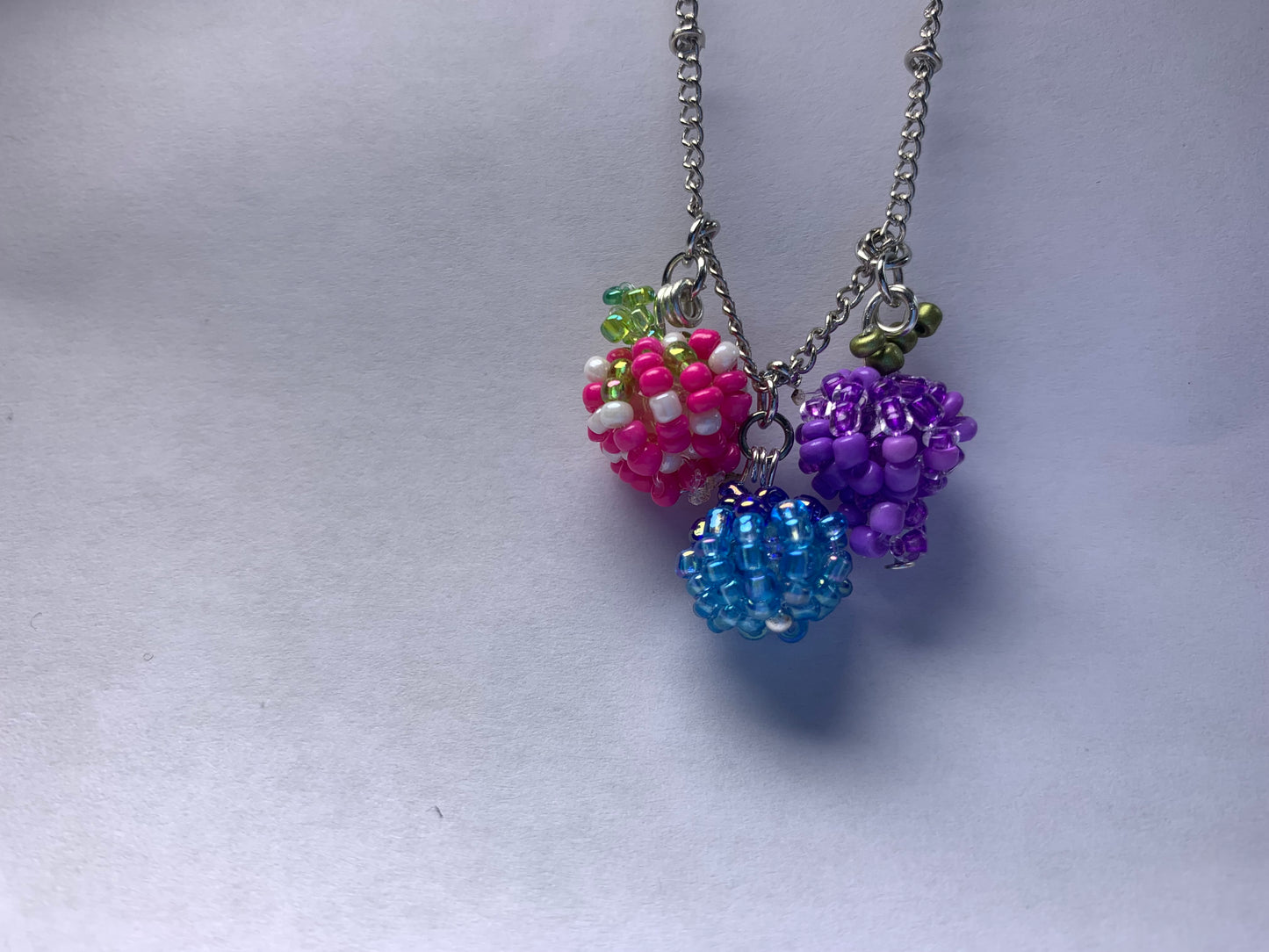 Beaded fruit charms