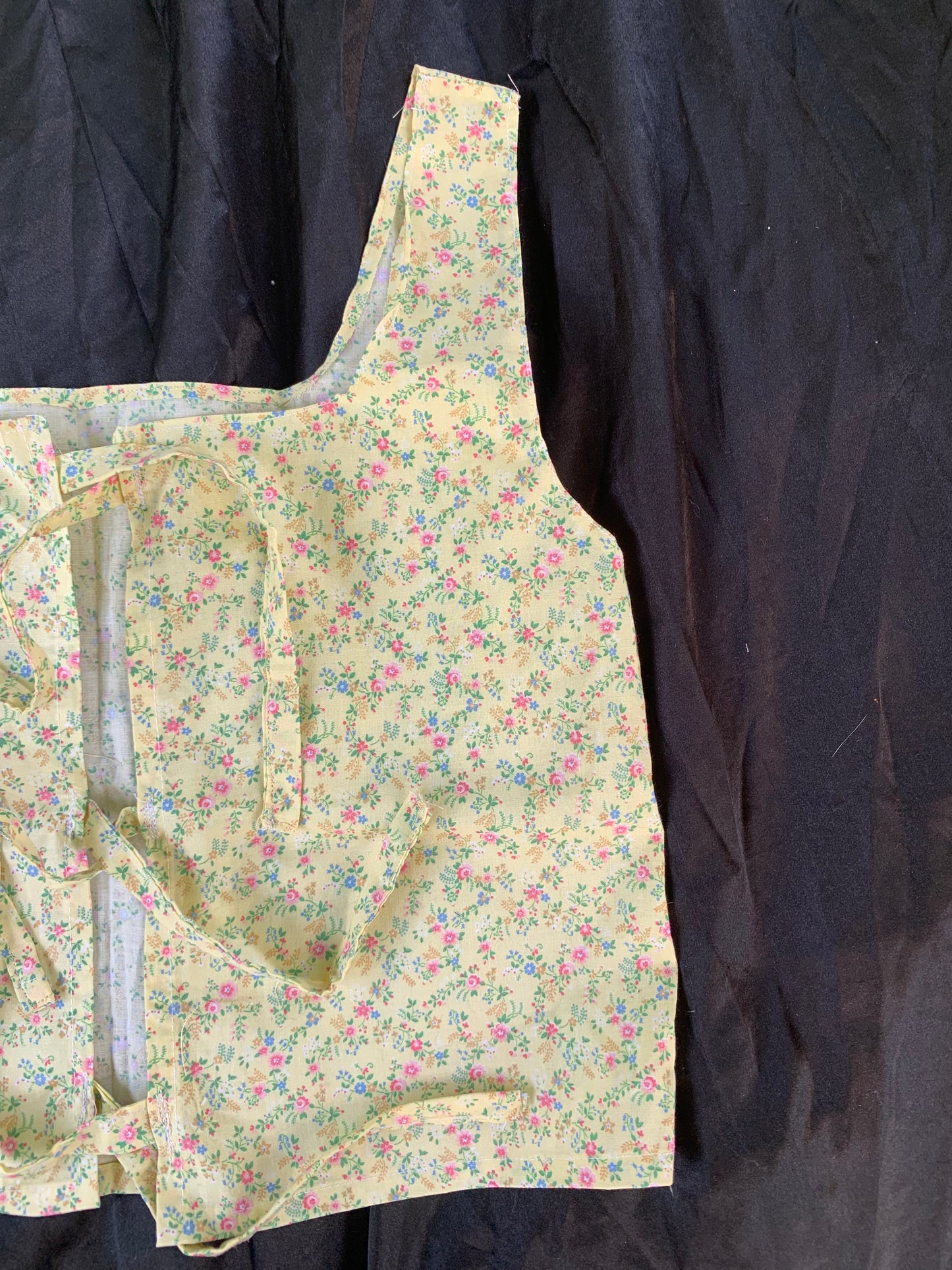 Yellow floral tie top
