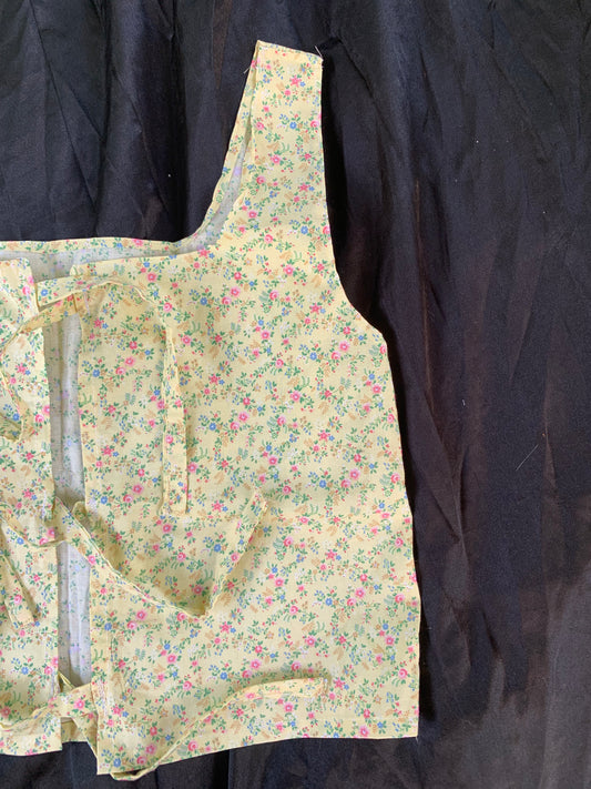 Yellow floral tie top