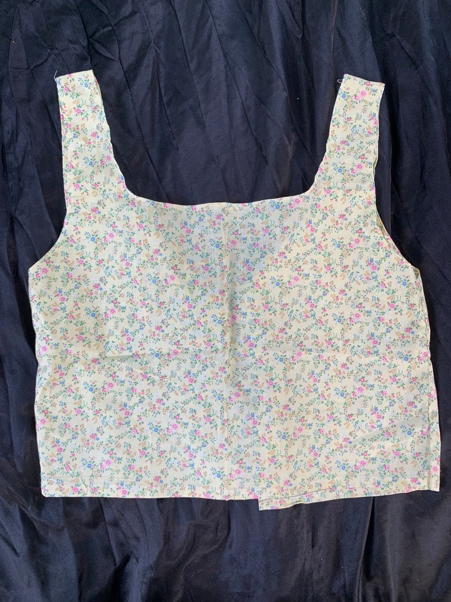 Yellow floral tie top