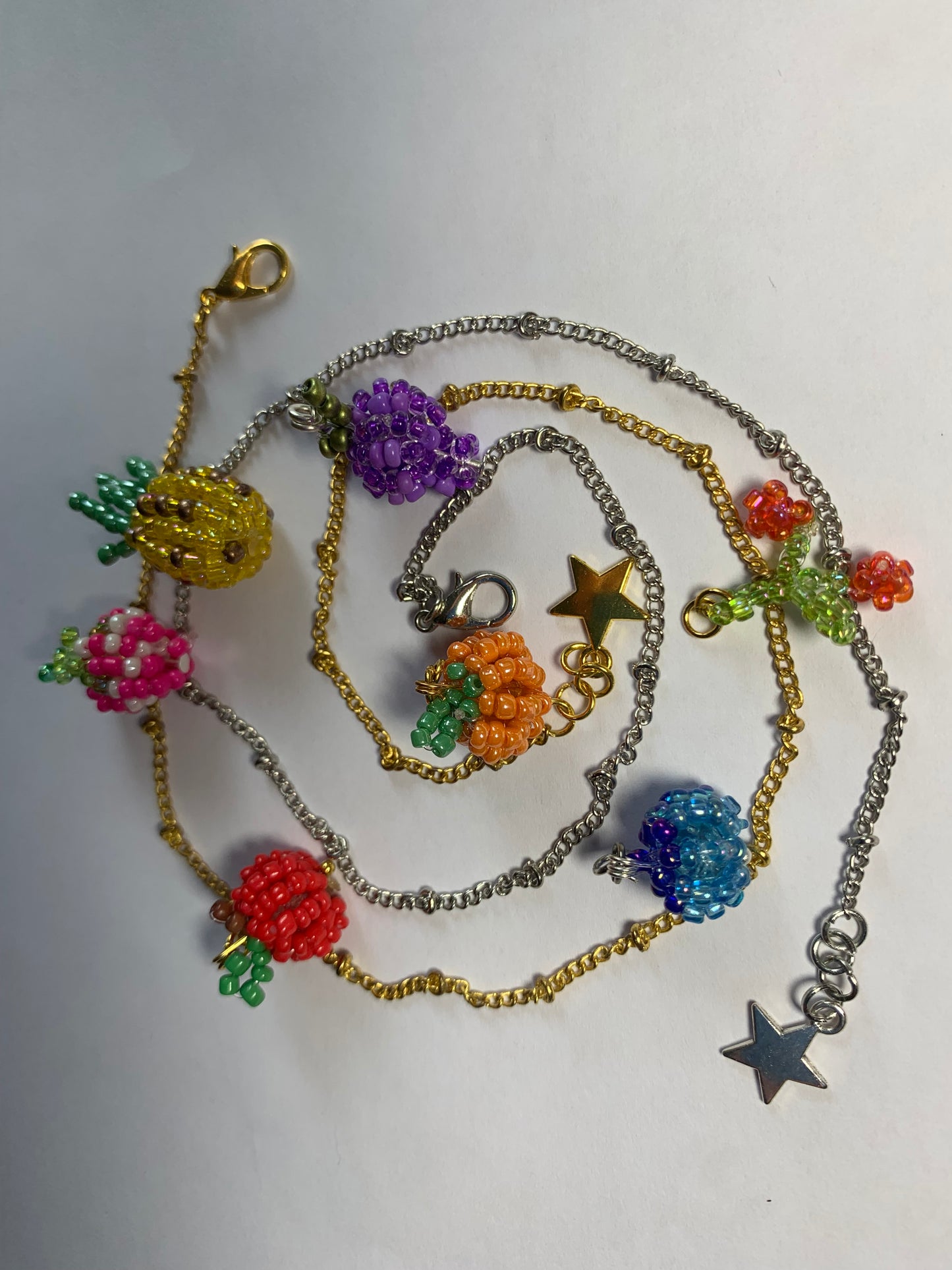Beaded fruit charms